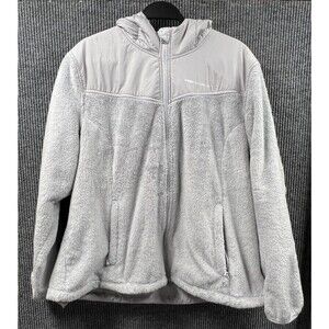 VTG 2006 Free Country Jacket Women 2XL Gray Hooded Full Front Zip Coat Polyester